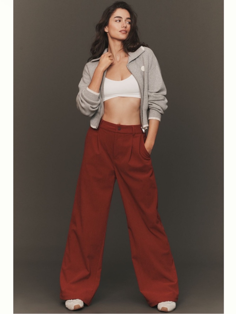 🆕Varley Anthropologie | Women’s NWT Floris Wide Leg Corduroy Pant Red Dahlia XS